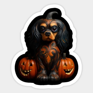 Halloween English Toy Spaniel Sticker